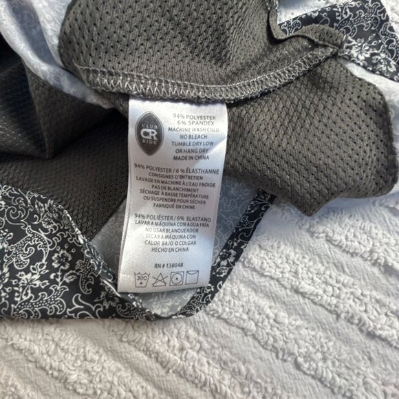 Club Ride Mens Short Sleeve Performance Cycling Shirt Small Black Gray Paisley - Picture 4 of 8